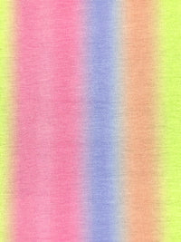 Cherry Blossom Pink/Wisteria/Dandelion/Multi Polyester/Rayon/Lycra Vertical Stripe Print French Terry Knit - 59W