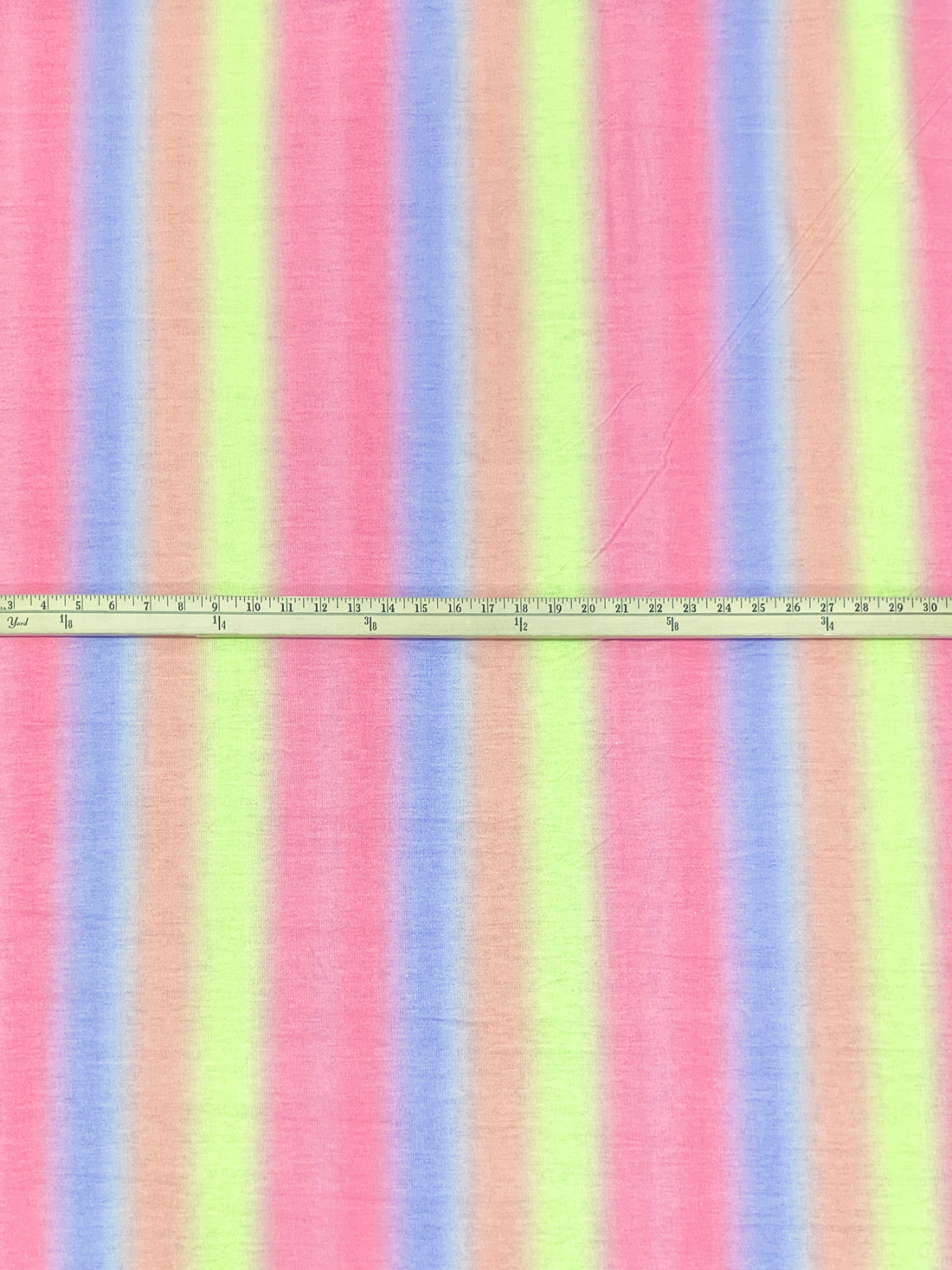 Cherry Blossom Pink/Wisteria/Dandelion/Multi Polyester/Rayon/Lycra Vertical Stripe Print French Terry Knit - 59W