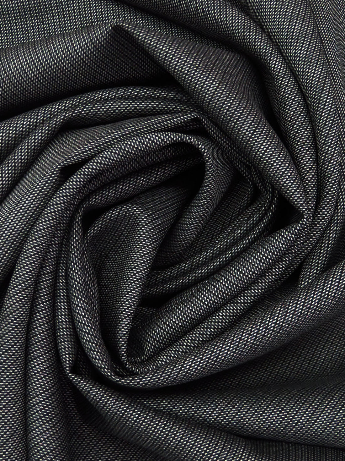 Charcoal Gray/Black/Light Gray 100% Wool Novelty Weave Suiting - Imported From Italy - 60W