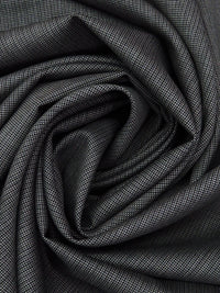 Charcoal Gray/Black/Light Gray 100% Wool Novelty Weave Suiting - Imported From Italy - 60W