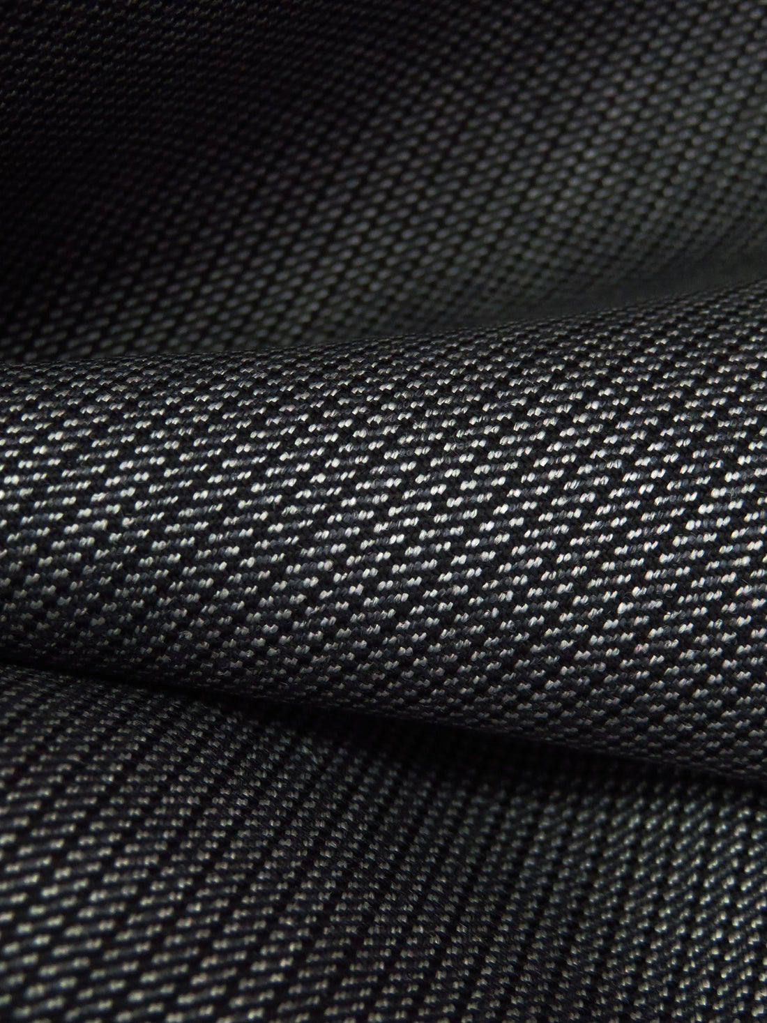 Charcoal Gray/Black/Light Gray 100% Wool Novelty Weave Suiting - Imported From Italy - 60W