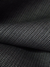 Charcoal Gray/Black/Light Gray 100% Wool Novelty Weave Suiting - Imported From Italy - 60W