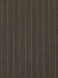 Charcoal Gray/Mid Gray/Rikan Brown 100% Wool Vertical Stripe Weave Suiting - Imported From Italy - 56W