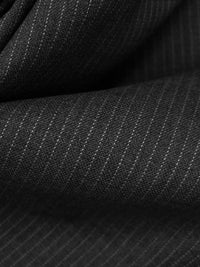 Charcoal Gray/Off-White 100% Wool Fine Vertical Pinstripe Weave Suiting - Imported From Italy - 58W