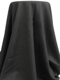 Charcoal Gray/Off-White 100% Wool Fine Vertical Pinstripe Weave Suiting - Imported From Italy - 58W