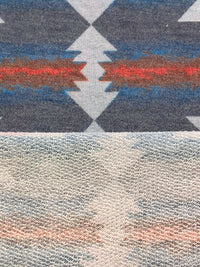 Queen Blue/Copper Rose/Dark Coral/Multi Polyester/Rayon/Lycra Southwest Print French Terry Knit - 58W