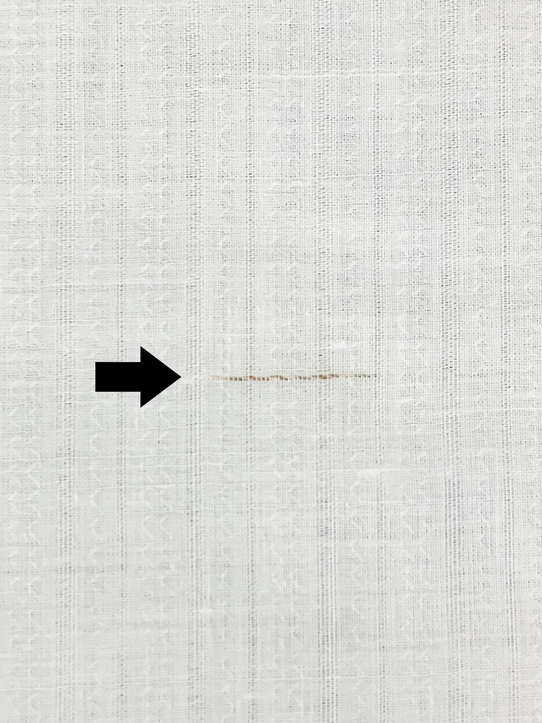 SOLD AS IS ONLY - White Cotton/Linen Vertical Leno Weave Shirting 44W