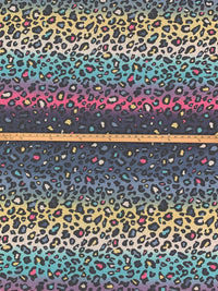 Charm Pink/Pewter Blue/Dark Gray/Multi Polyester/Rayon/Lycra Animal Print French Terry Knit - 60W