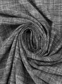 White/Black Cotton/Rayon/Lycra Slubbed Stretch Chambray 54W