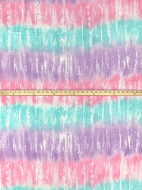 Lilac/Amaranth Pink/Multi Polyester/Rayon/Lycra Abstract Print French Terry Knit - 60W