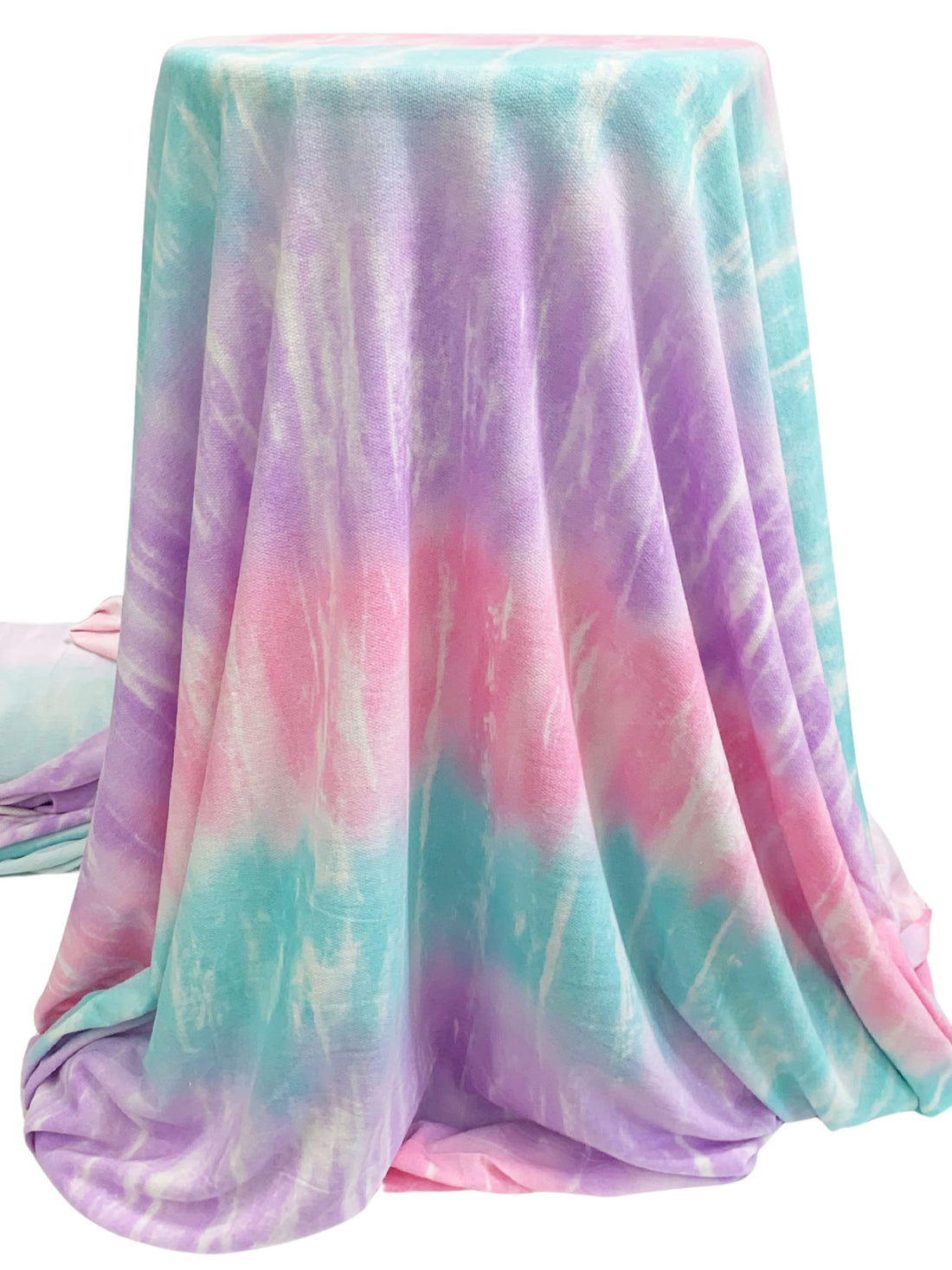 Lilac/Amaranth Pink/Multi Polyester/Rayon/Lycra Abstract Print French Terry Knit - 60W