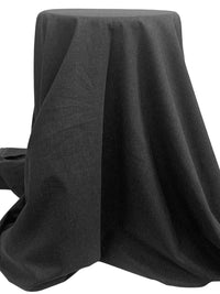 Midnight Charcoal Linen/Cotton Heathered Washed-Look Shirt Weight Woven 57W