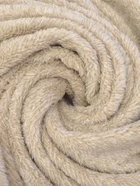 Oatmeal 100% Polyester Heathered Furry Fleece 57W