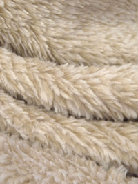 Oatmeal 100% Polyester Heathered Furry Fleece 57W
