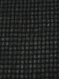 Black 100% Polyester Check Weave Crinkle Chiffon 43W