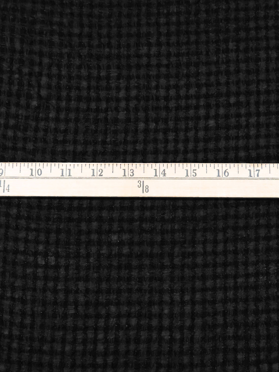 Black 100% Polyester Check Weave Crinkle Chiffon 43W