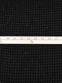Black 100% Polyester Check Weave Crinkle Chiffon 43W
