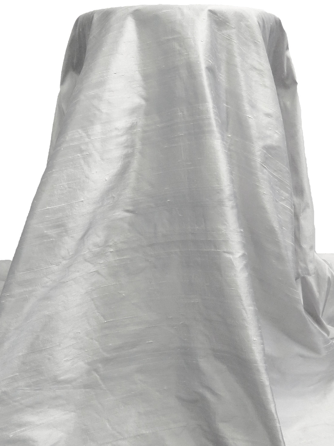 Silver 100% Silk Dupioni - NY Designer - 44W