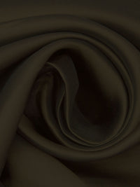 Dark Rikan Brown 100% Silk Satin-Faced Organza - NY Designer - 60W