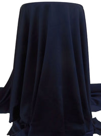 Midnight Navy Silk/Lycra Stretch Charmeuse - NY Designer - 54W