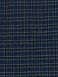 Dark Navy/Black/Beige 100% Cotton Small Plaid Weave Yarn-Dyed Shirting 45W