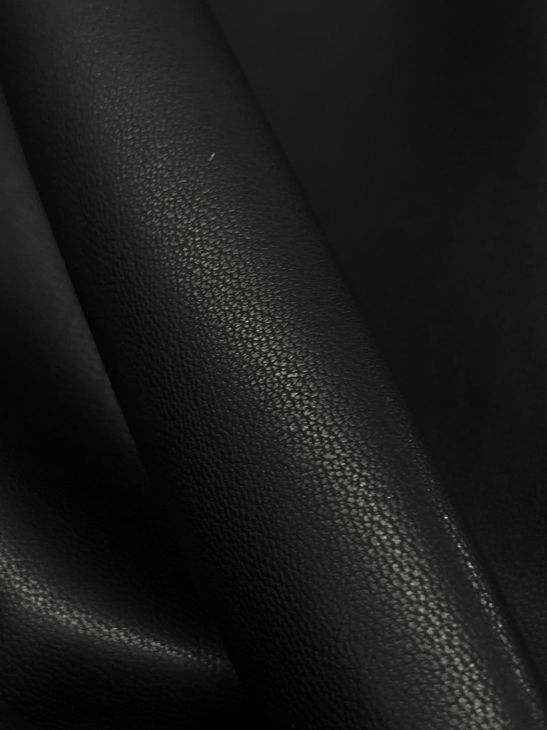 Black Polyurethane/Lycra Stretch Faux Leather Knit - NY Designer - 57W