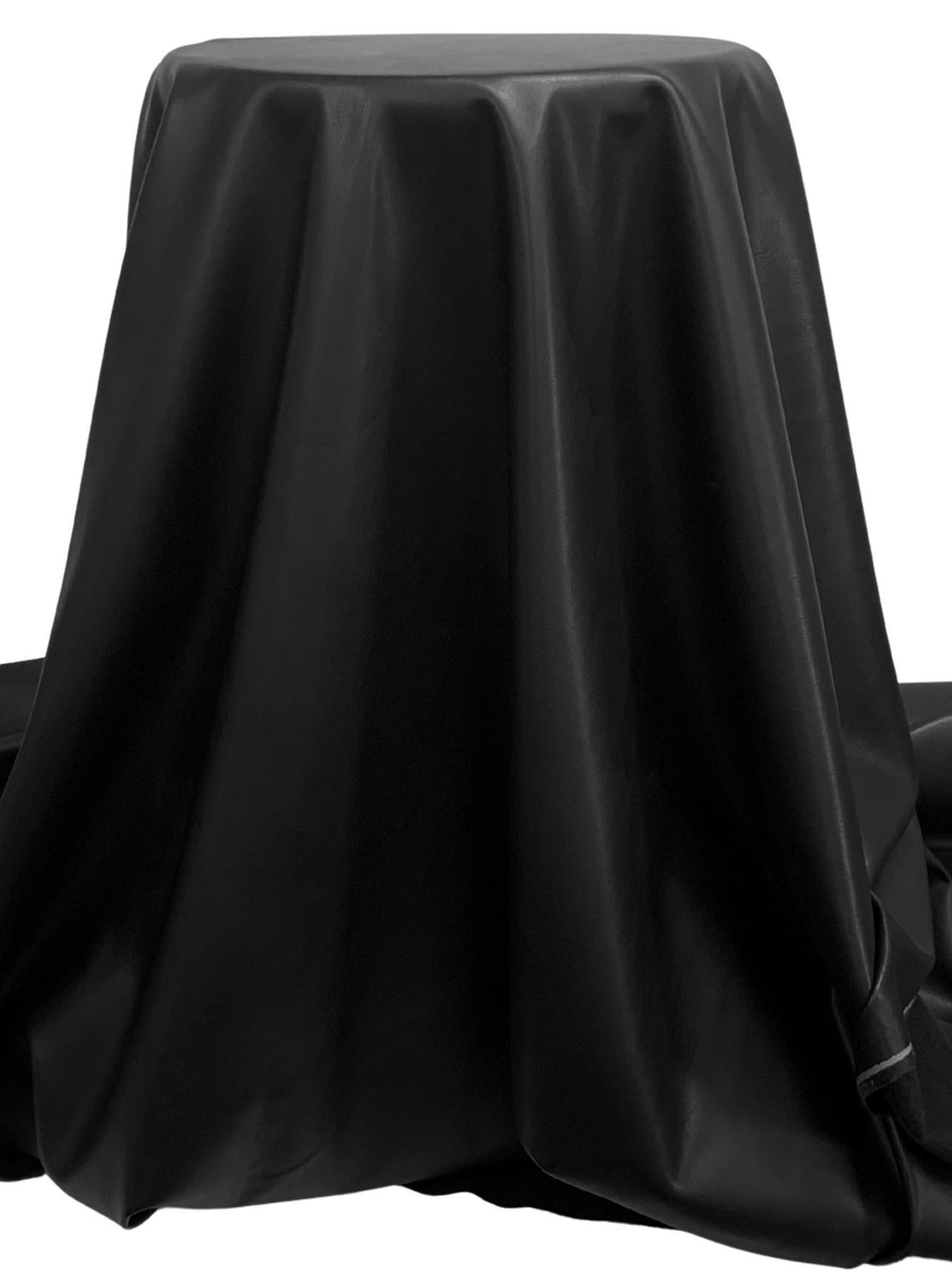 Black Polyurethane/Lycra Stretch Faux Leather Knit - NY Designer - 57W