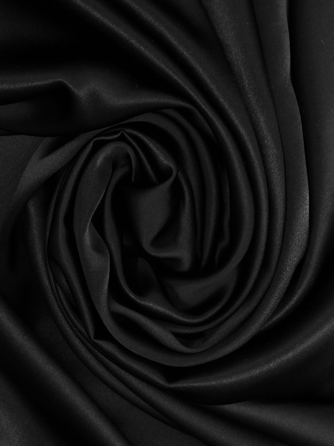 Black 100% Silk Charmeuse - NY Designer - 55W