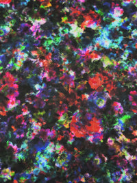 Black/Lime/Scarlet/Multi 100% Silk Grunge Print Satin-faced Broadcloth - NY Designer - 43W