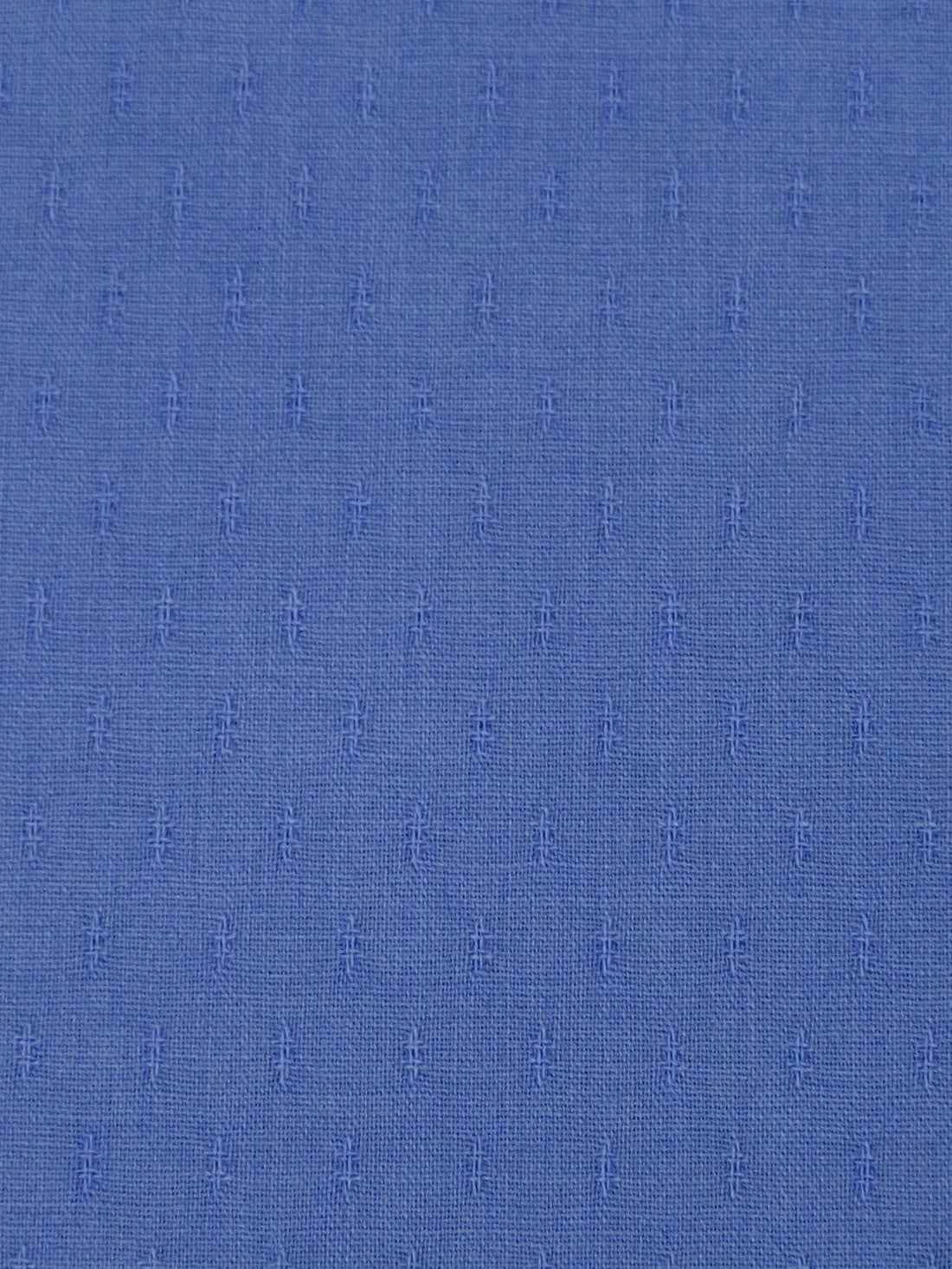 SOLD AS IS ONLY - Dark Cornflower Blue Wool/Lycra Leno Dot Stretch Suiting - NY Designer - 59W