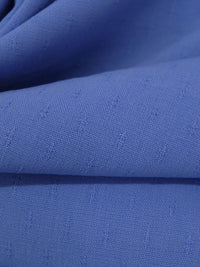 SOLD AS IS ONLY - Dark Cornflower Blue Wool/Lycra Leno Dot Stretch Suiting - NY Designer - 59W