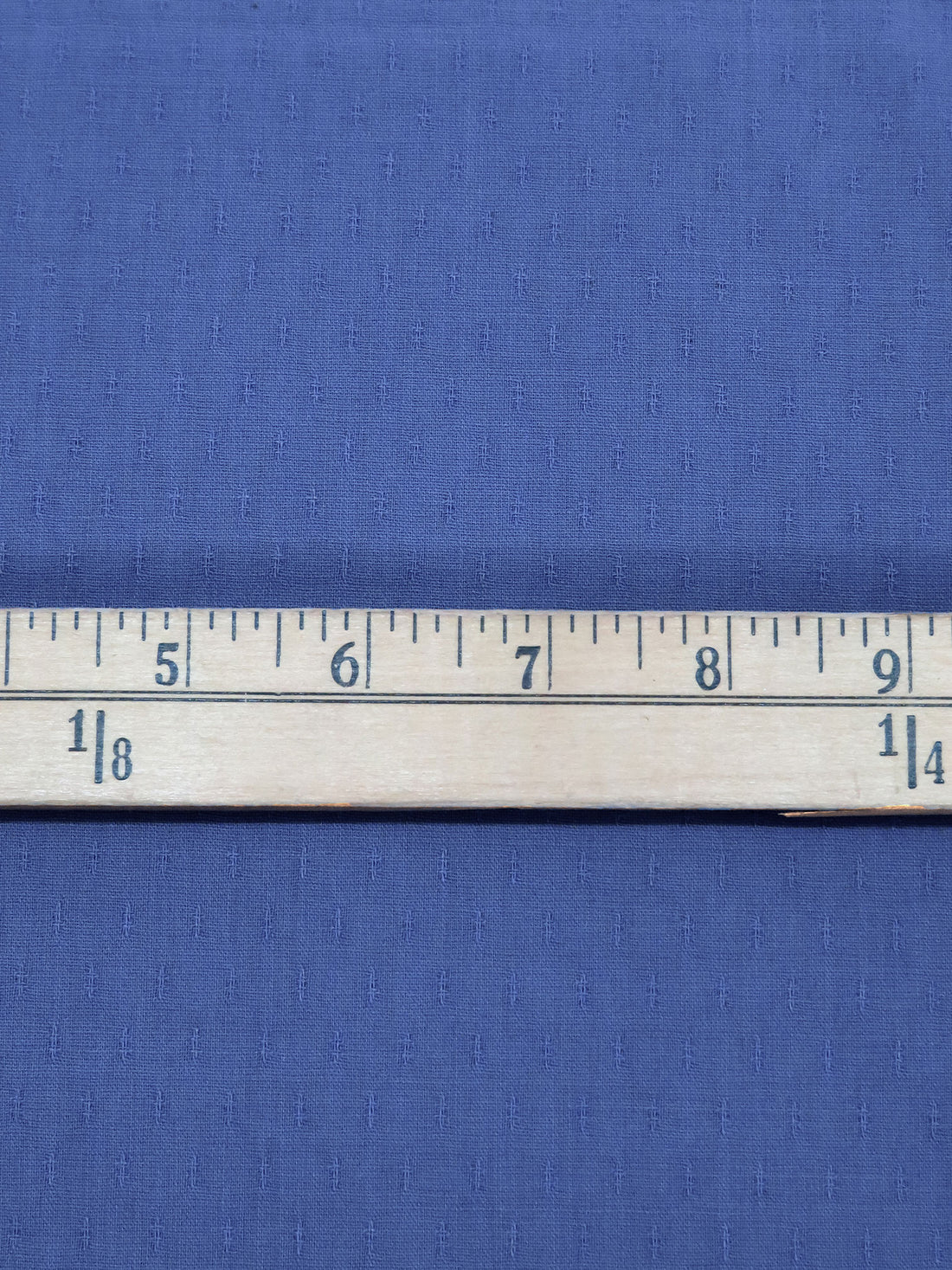 SOLD AS IS ONLY - Dark Cornflower Blue Wool/Lycra Leno Dot Stretch Suiting - NY Designer - 59W