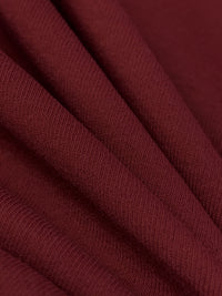 Royal Garnet 100% Cotton Fine Rib Knit - Imported From Japan By NY Designer - 66W