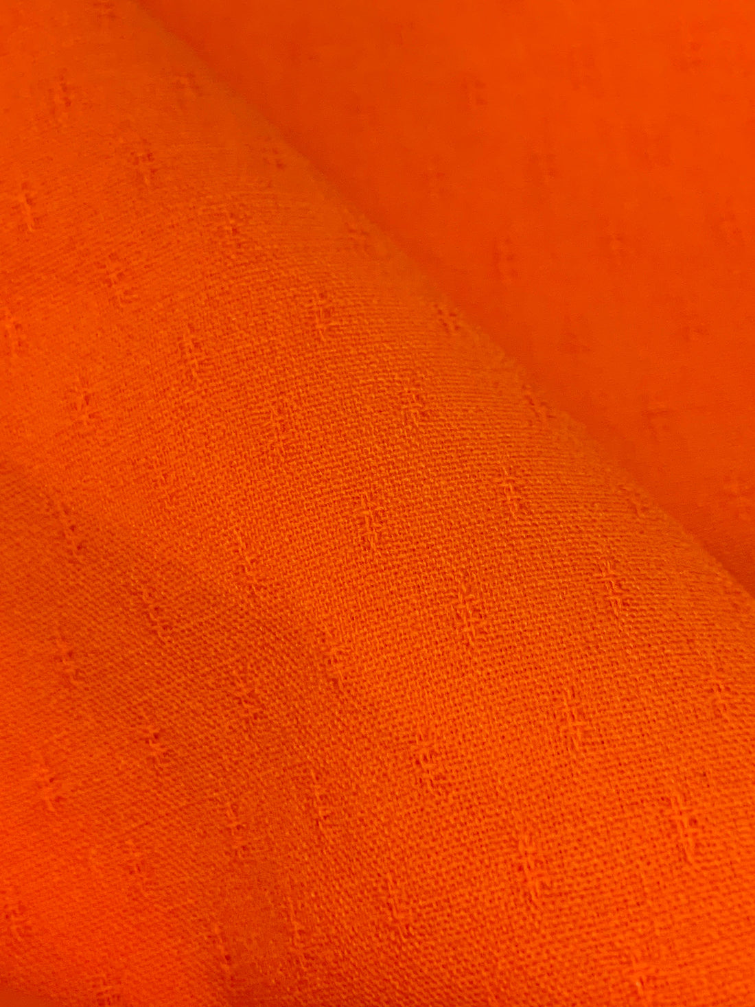 Flame Orange Wool/Lycra Leno Dot Stretch Suiting - Imported From Italy By NY Designer - 58W
