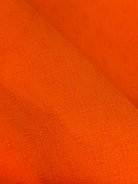 Flame Orange Wool/Lycra Leno Dot Stretch Suiting - Imported From Italy By NY Designer - 58W