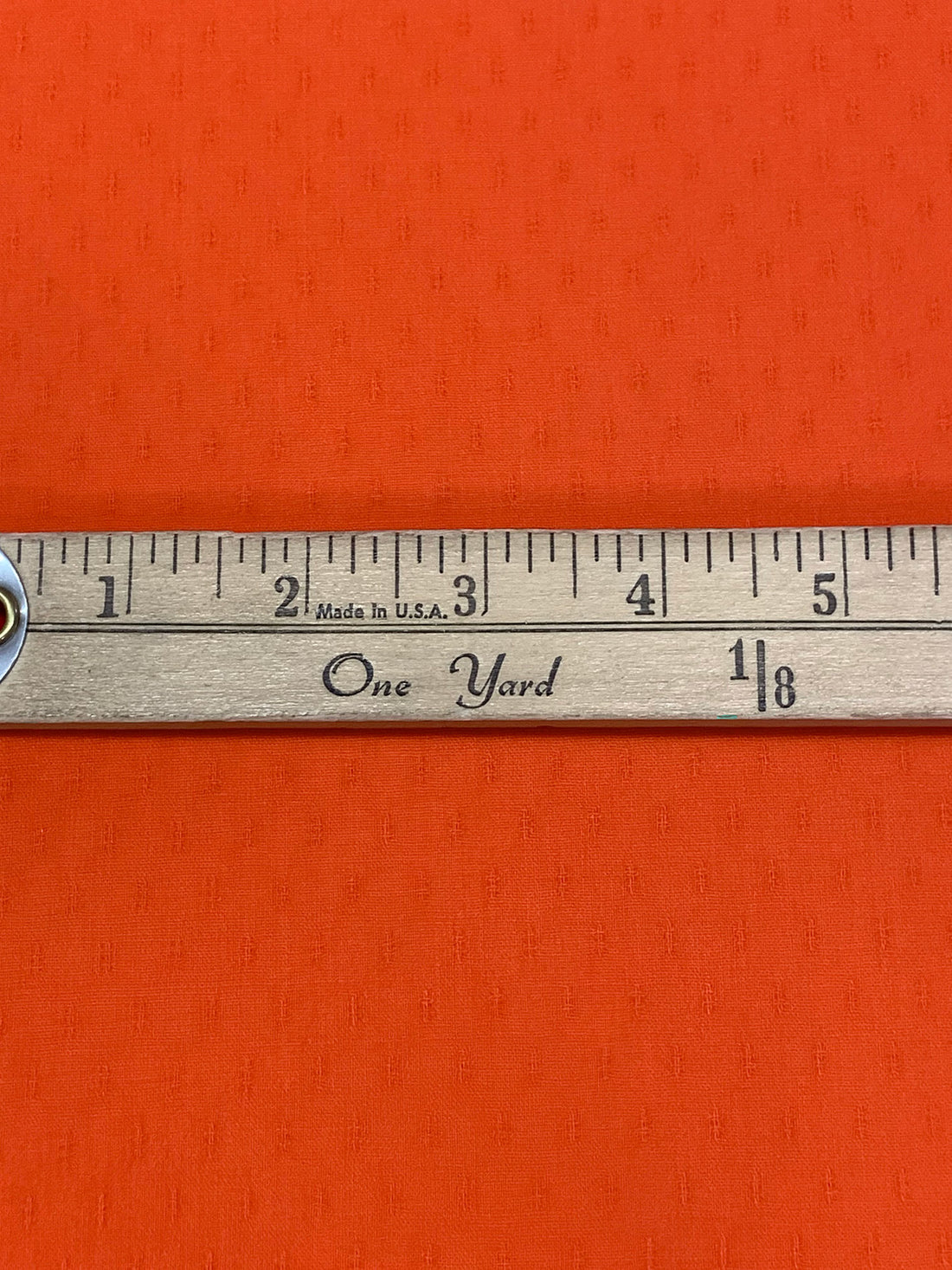 Flame Orange Wool/Lycra Leno Dot Stretch Suiting - Imported From Italy By NY Designer - 58W