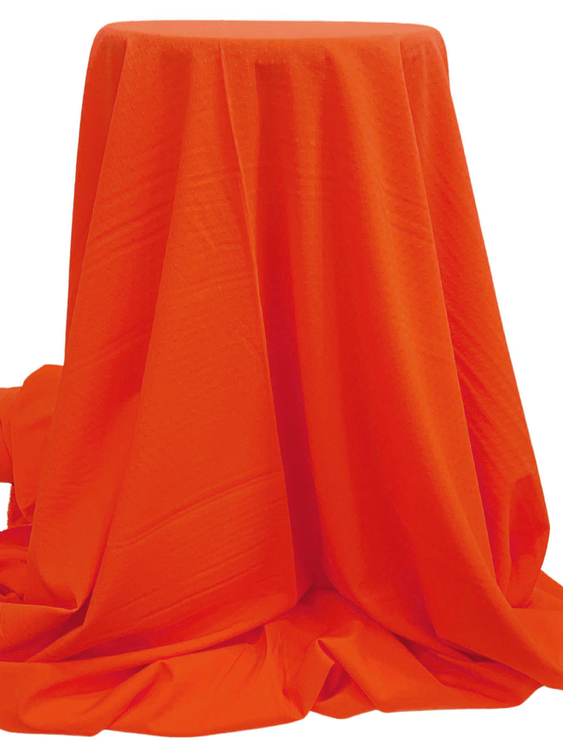 Flame Orange Wool/Lycra Leno Dot Stretch Suiting - Imported From Italy By NY Designer - 58W