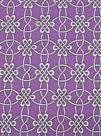 Deep Lilac/White/Black Rayon/Lycra Celtic Knot Print Smooth Jersey Knit - NY Designer - 42W