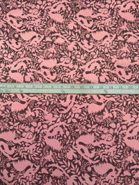Peach Burst/Royal Brown Cotton/Lycra Woodland Print Stretch Corduroy 51W