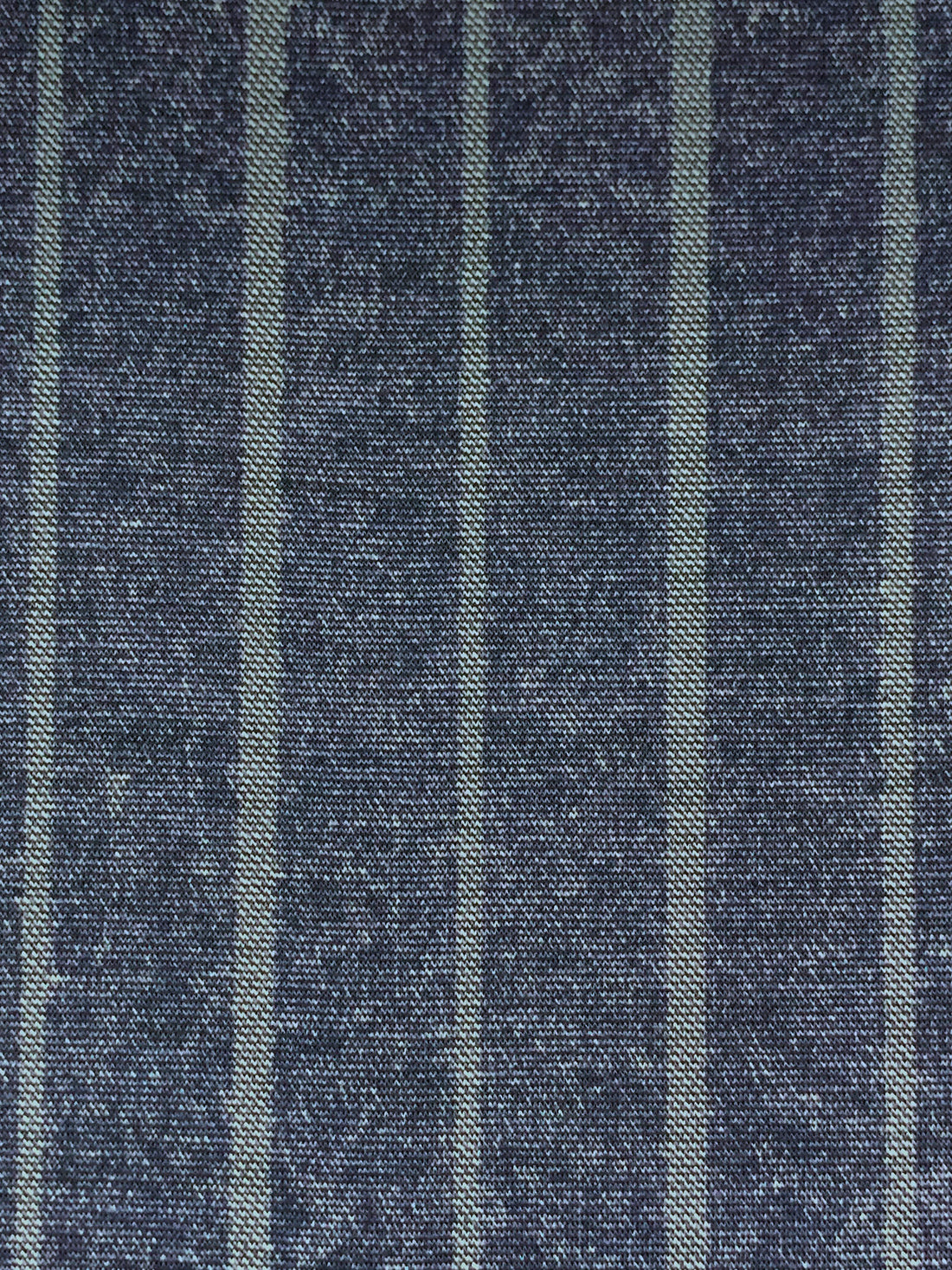 Dusty Navy/Bright Gray Polyester/Rayon/Lycra Vertical Stripe Ponte Knit - Imported From Italy By NY Designer - 60W