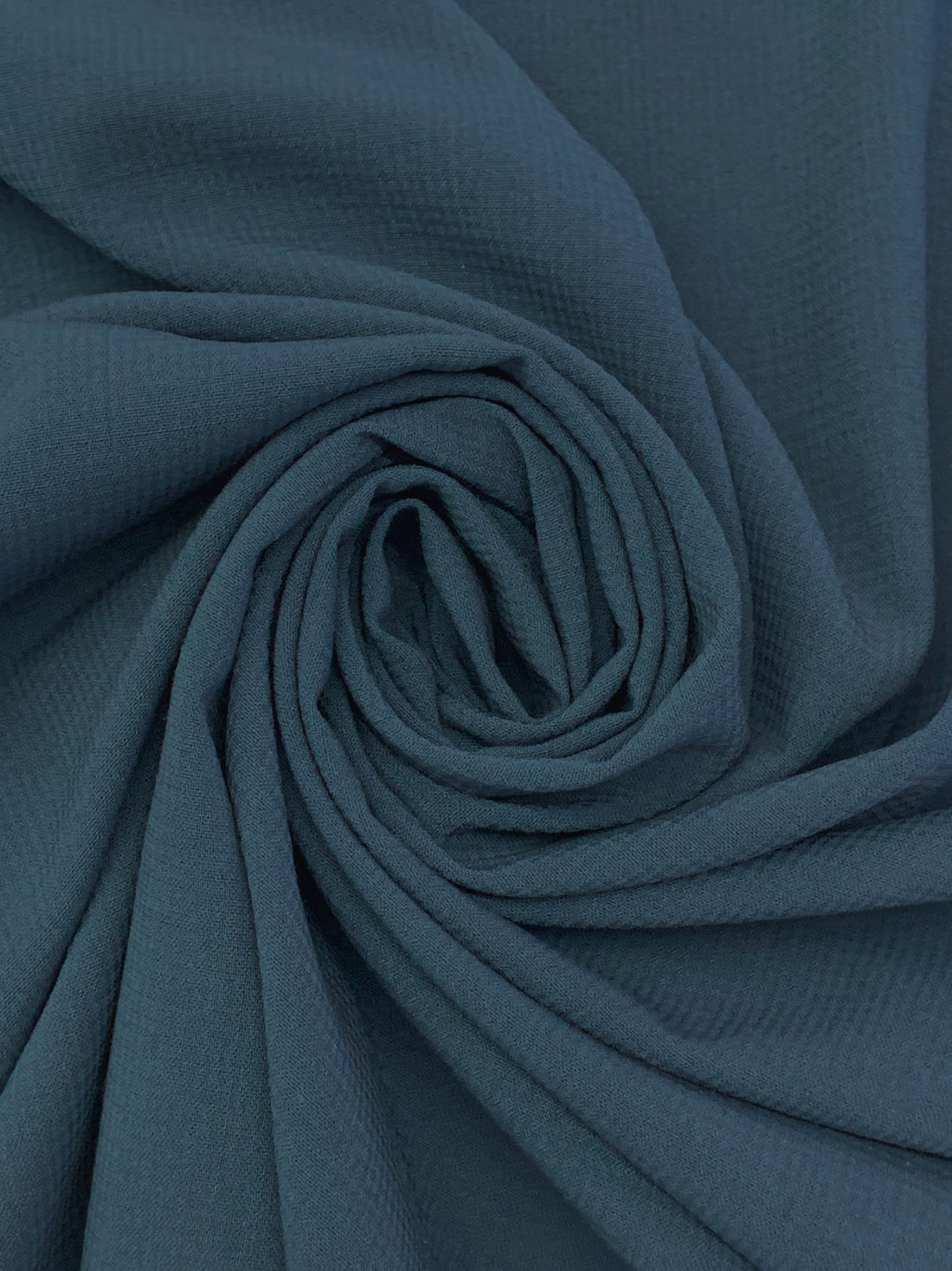 Independence Blue Wool/Lycra Puckered Check Stretch Suiting - NY Designer - 56W