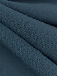 Independence Blue Wool/Lycra Puckered Check Stretch Suiting - NY Designer - 56W