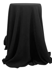 Rich Black Polyester/Lycra Drapey Stretch Suiting - Imported From Japan By NY Designer - 45W