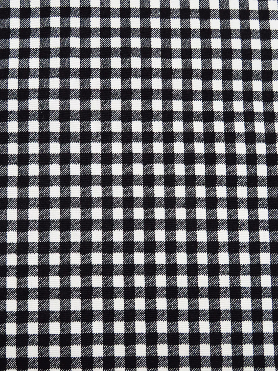 Black/White 100% Cotton Gingham Print Fine Twill Bottom Weight Woven - NY Designer - 58W