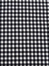 Black/White 100% Cotton Gingham Print Fine Twill Bottom Weight Woven - NY Designer - 58W