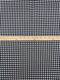 Black/White 100% Cotton Gingham Print Fine Twill Bottom Weight Woven - NY Designer - 58W