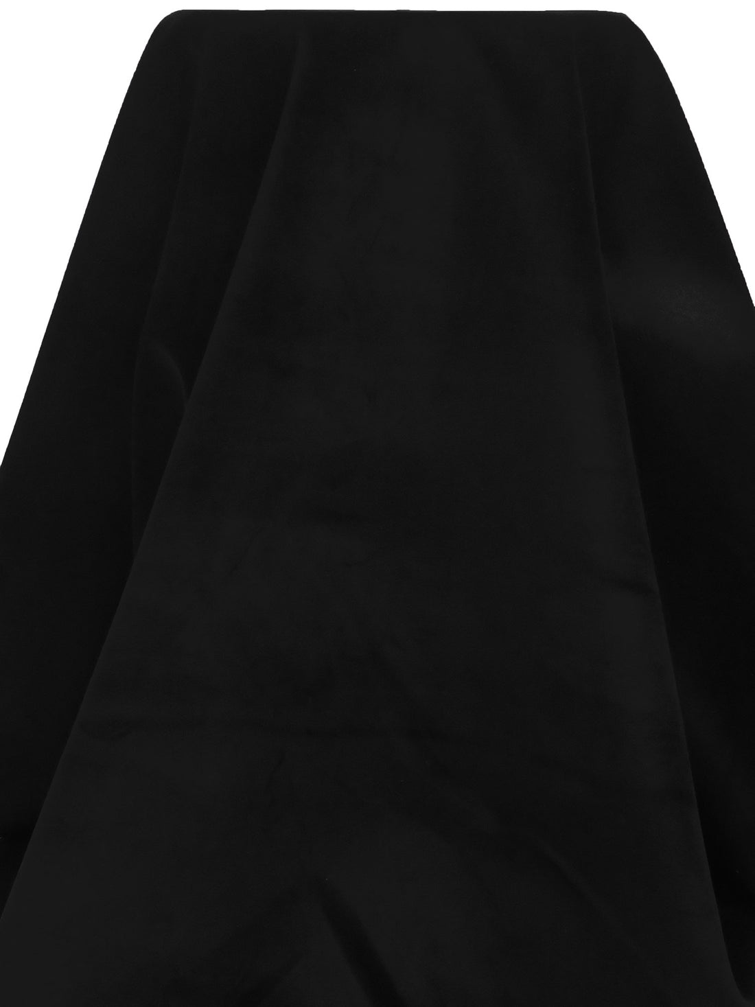 True Black Cotton/Polyester Velveteen - NY Designer Imported From Italy - 53W