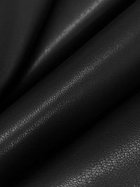 Jet Black Polyurethane/Lycra Suede-Back Stretch Faux Leather Knit - NY Designer - 56W