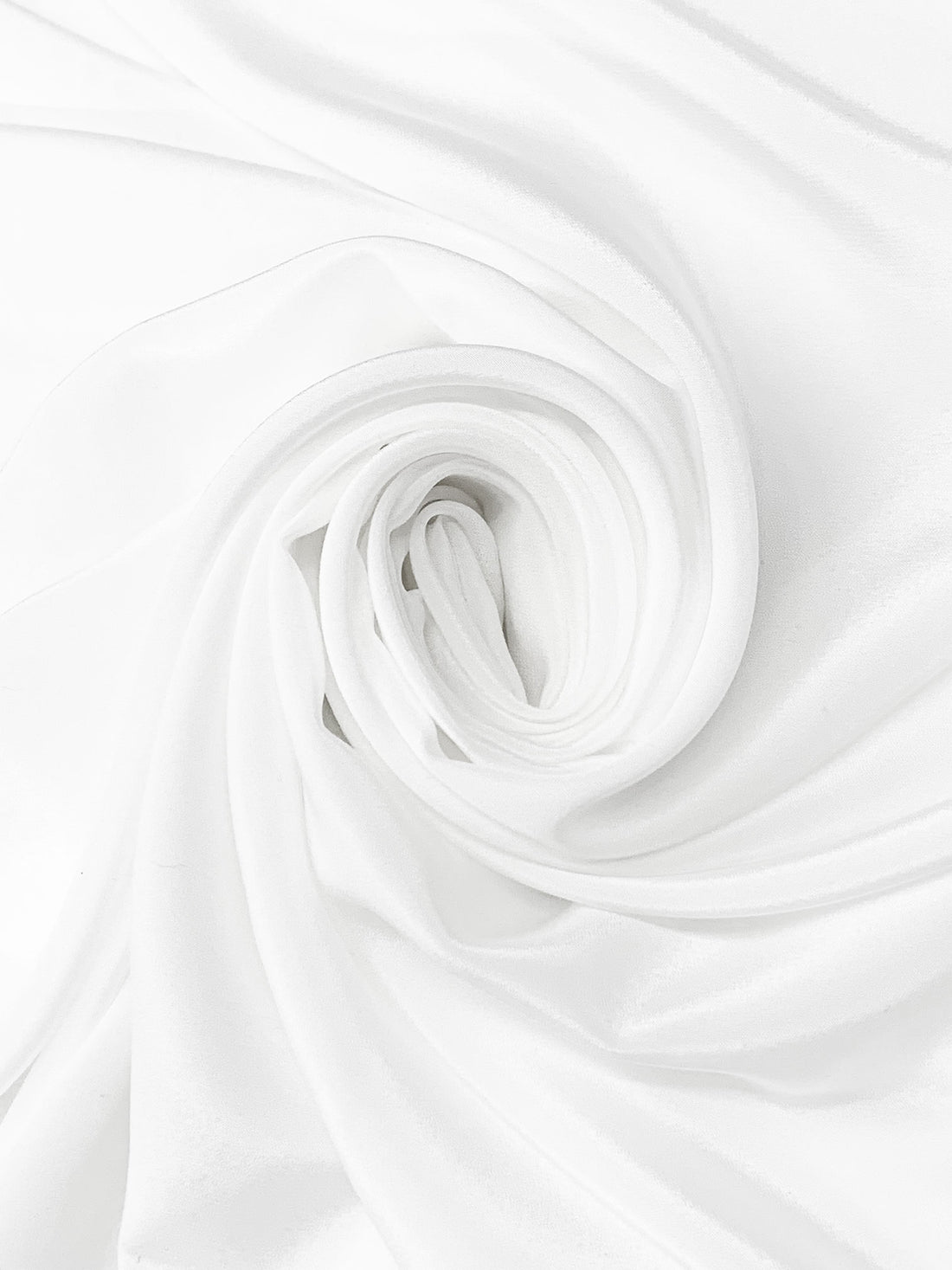 White 100% Silk Crepe de Chine - NY Designer - 55W