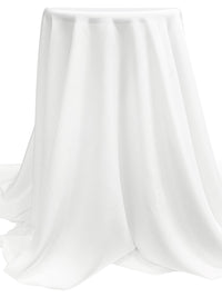 White 100% Silk Crepe de Chine - NY Designer - 55W